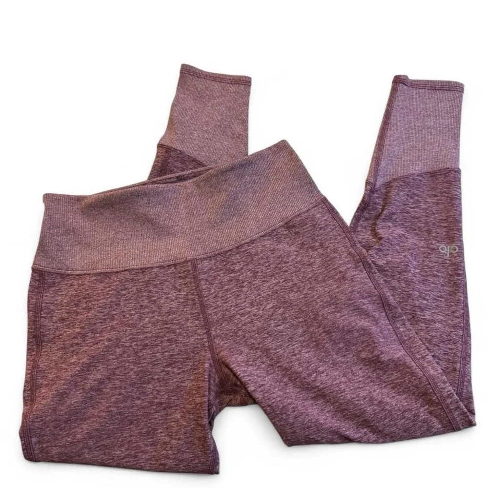 Alo Yoga High Waist Alosoft Lounge Leggings Pink Dragonfruit Heather Size M